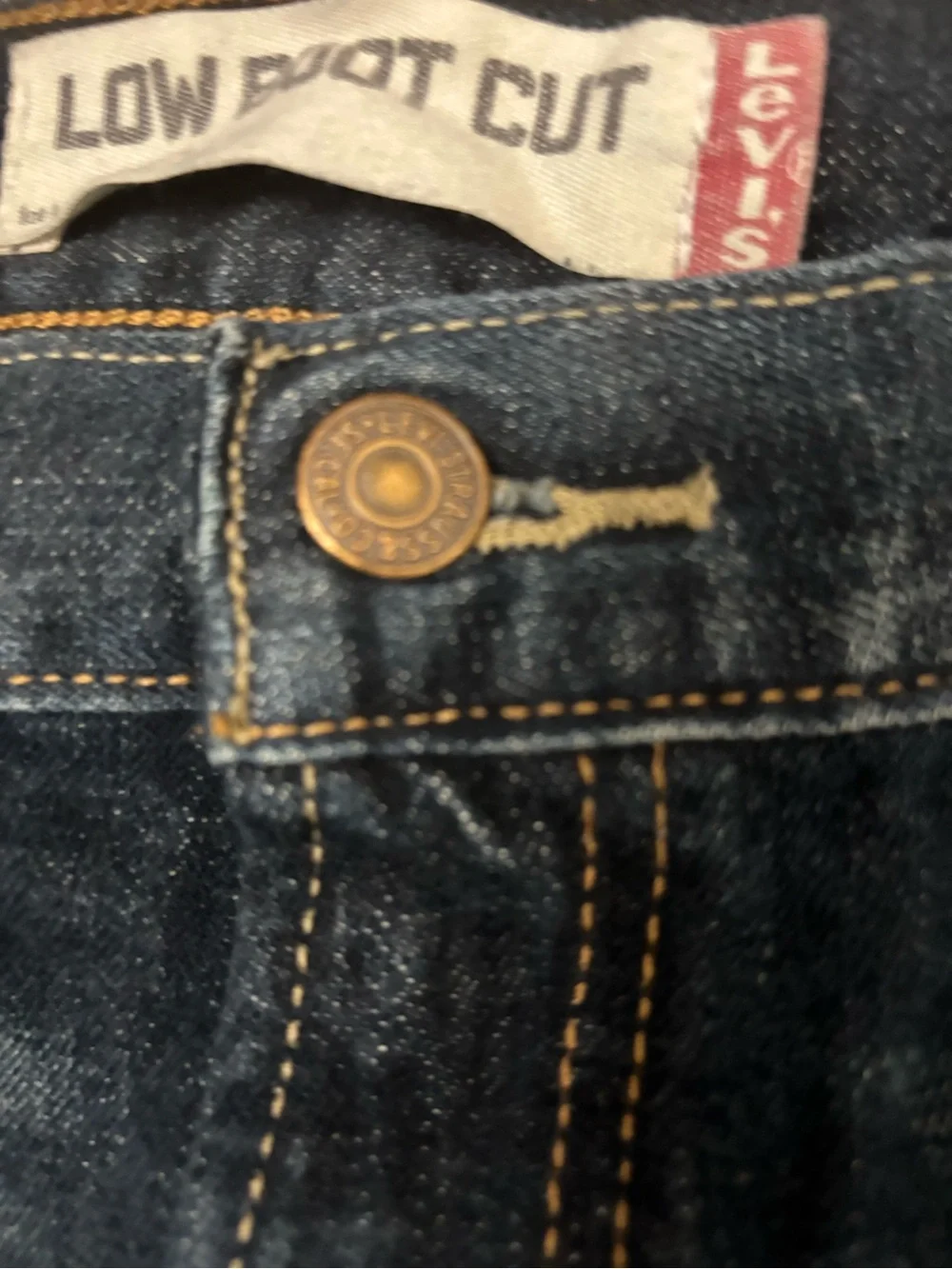 Men’s Levi’s denim Jean Low Bootcut 527  36 x 34 new with tag dark wash
